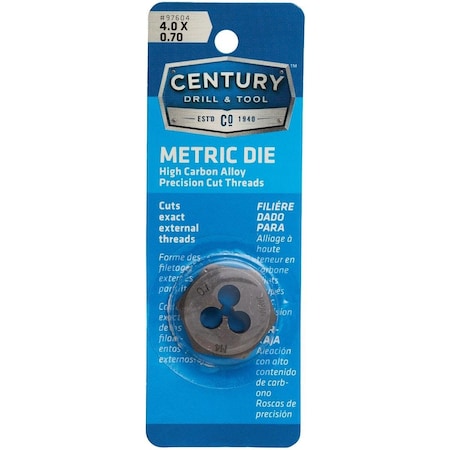 Century Drill & Tool Century Drill & Tool 4.0x0.70 NPT 1 In. Across Flats Hexagon Pipe Die 97604